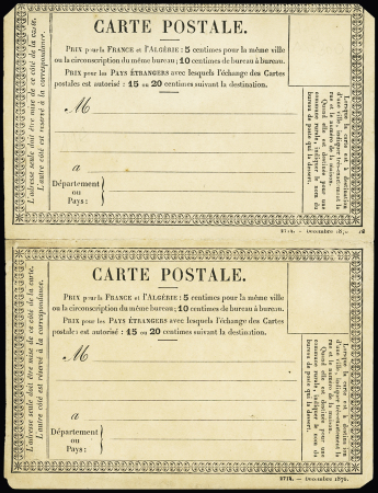 Carte   officielle n°39 non émise (prix 5c et 10c
