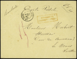 Enveloppe   sans timbre avec mention manuscrite "carte