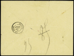 Enveloppe   sans timbre avec mention manuscrite "carte