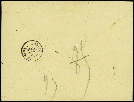 Enveloppe   sans timbre avec mention manuscrite "carte