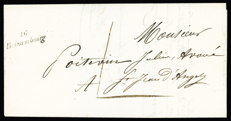 Brisambourg : cursive "16 Brisambourg" (1849), ind 14. TB