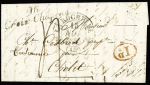 Croix Chapeau : cursive "16 Croix Chapeau" + T13 "La Rochelle" (1836) + décime rural, ind 14. TB