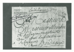 Mortagne sur Gironde : MP "Mortagne sur Gironde" (1877 - ind 22) + mention manuscrite "en diligence", ind 22, certificat Chevalier. RR et TB