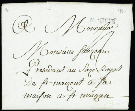 Nuaillé : MO "Nuaillé" (1780 - L n°1), ind 22. Rare et TB