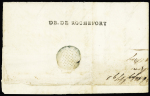 Rochefort : Lettre de Hull (GB - 1792) pour Rochefort et réexpédiée à Cognac avec au verso très belle MP "DB de Rochefort"