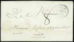 Saint Martin de Ré : marque ovale ornée "Isle de Rhé" (1776 - Lenain n°4) de St Martin. RR presque TB, ind 24