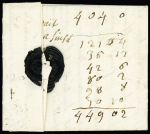 MP "16 S.Porchaire" + taxe 10 manuscrite (1796), ind 23. Pièce RR et TB