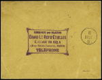 N°3, 20c noir + n°47, 30c brun OBL CAD "Paris rue Taitbout" (1889) sur lettre recommandée exédiée par le célèbre négociant en timbres-poste "Erard Le Roy d'Etiolles" pour Berlin avec arrivée, emploi tardif, spec