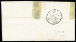 N°4 OBL PC 3399 + cursive "49 Tours-s-Marne" + T15 "Ay-Champagne (49)" (1852) sur lettre, petite trace de papier collant sinon TB