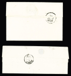 Cursive "54 Baud" + T13 "Pontivy (34)" (1830 - ind 10) et n°14 OBL PC 286 + T15 "Baud (54)" (1860 - ind 13). TB