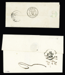 Lettre avec MP "P 54 P Hennebon" + CAD type 12 "Hennebon 54" (1831), ind 16, jolie pièce