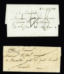 Josselin : 2 plis : MP "Josselin" (L n°1 - 1788 - ind 15) et "P 54 p Josselin" (1827 - ind 14). TB lot