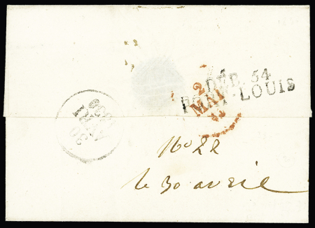 MP "Deb 54 Port-Louis" (1810), ind 21. Rare et TB. Certificat Chevalier