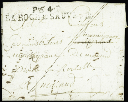 Nom révolutionnaire "P 54 P La Roche Sauveur" (An 7), ind 27, RR