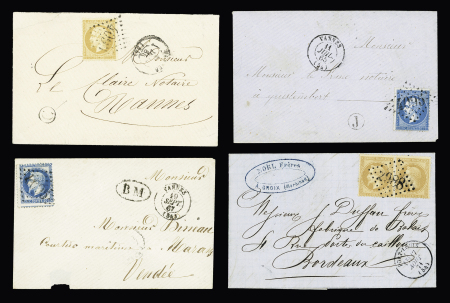 54 plis avec gros chiffres (entre Auray et vannes). TB. Cote 1200€.