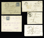 26 plis avec boites rurales et 9 plis avec origines rurales (or) du 19ème siècle. TB lot