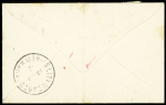 N°137 OBL Grenoble (1911) sur une petite lettre avec timbre-taxe n°29+41 et mention manuscrite rouge "Art.50 loi du 8 avril 1910". TB