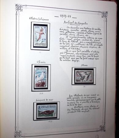 1948-1977 Jolie petite collection avec des timbres