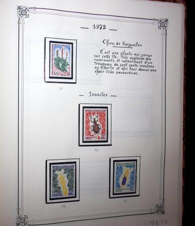 1948-1977 Jolie petite collection avec des timbres