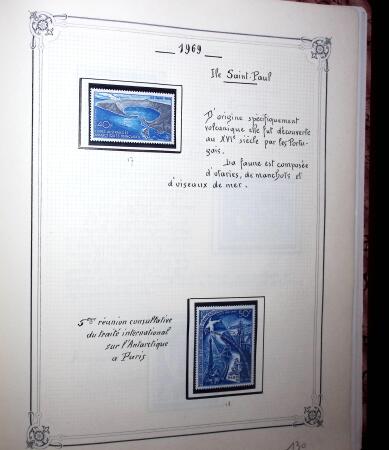 1948-1977 Jolie petite collection avec des timbres