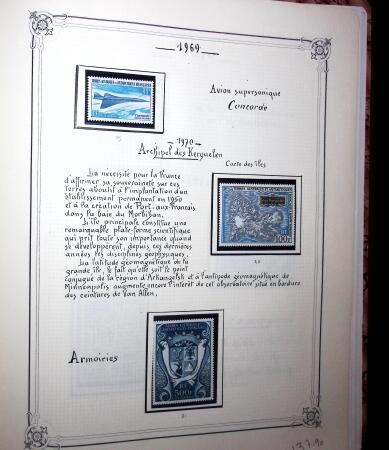 1948-1977 Jolie petite collection avec des timbres