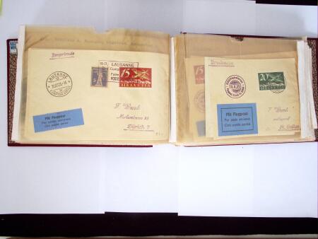 1914-32 Reichhaltige Partie Flugpostbriefe (61), meistens