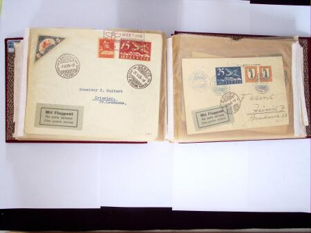 1914-32 Reichhaltige Partie Flugpostbriefe (61), meistens