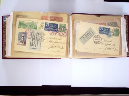 1914-32 Reichhaltige Partie Flugpostbriefe (61), meistens
