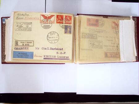 1914-32 Reichhaltige Partie Flugpostbriefe (61), meistens
