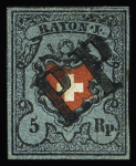 1850-2018 Gebrauchte Sammlung Schweiz in sechs Steckbüchern