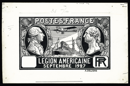 Légion américaine : maquette originale à la gouache
