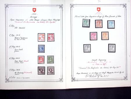 1882-1907, Kleine Sammlung Probedrucke auf 8 Albumblättern
