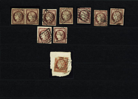 CERES 1849 : Excellente sélection dont 13 x 15c vert