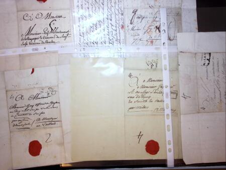 1788-1820, Arkiv mit 74 Belege, meistens von der Zeit