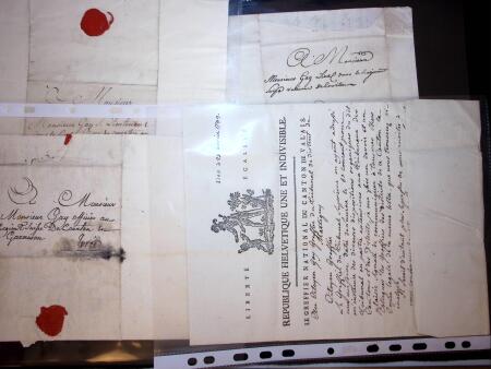 1788-1820, Arkiv mit 74 Belege, meistens von der Zeit