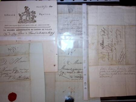 1788-1820, Arkiv mit 74 Belege, meistens von der Zeit