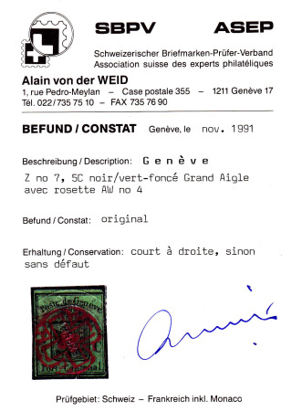 Grosser Adler dunkelgrün, farbfrische Marke, rechts