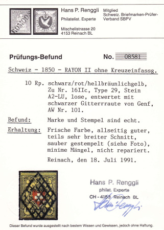 Type 29 A2/LU, farbfrisch, voll- bis gut gerandet,