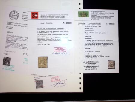 Die gebrauchte Marken, auf Faserpapier, sauber montiert