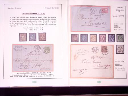 Gruppe 116 GENEVE : Zusammenstellung 47 Marken und