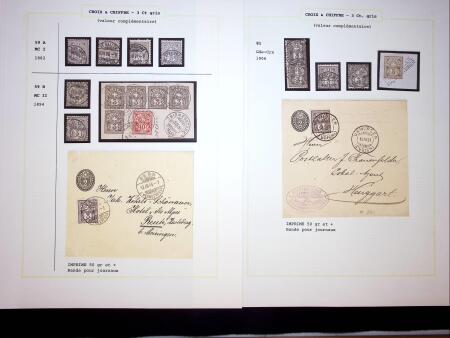 1882-1907 ZIFFERMUSTER Sammlung auf 21 Albumblättern,