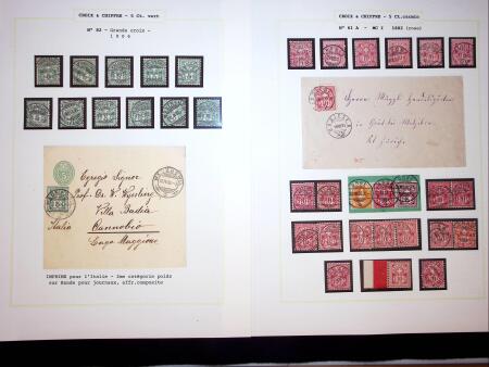 1882-1907 ZIFFERMUSTER Sammlung auf 21 Albumblättern,