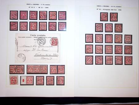 1882-1907 ZIFFERMUSTER Sammlung auf 21 Albumblättern,
