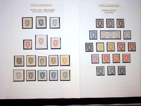 1889-91 PROBEDRUCKE Sammlung auf 6 Albumblättern,
