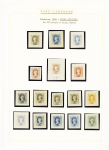 1889-91 PROBEDRUCKE Sammlung auf 6 Albumblättern,