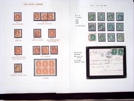 1882-1907, Sammlung STEHENDE HELVETIA in ein Album.