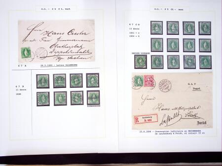 1882-1907, Sammlung STEHENDE HELVETIA in ein Album.