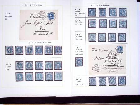 1882-1907, Sammlung STEHENDE HELVETIA in ein Album.