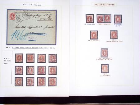 1882-1907, Sammlung STEHENDE HELVETIA in ein Album.