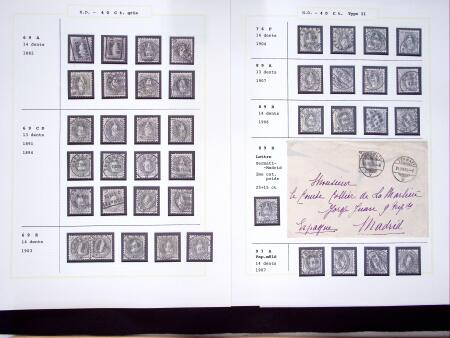 1882-1907, Sammlung STEHENDE HELVETIA in ein Album.